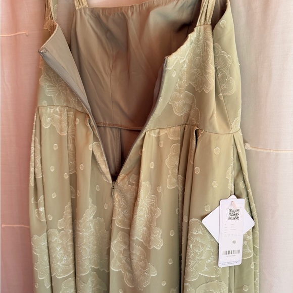 Azazie Anesa Celadon Green Floral Maxi Dress - Picture 4 of 5